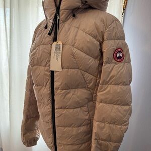 Canada Goose Beige Quilted Hooded Down Jacket
